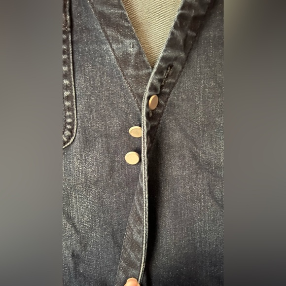 Bebe Surplice Utility Romper-Denim - Picture 6 of 7